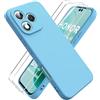 Ikziwreo Cover per Honor 400 Lite 5G,Custodia in Silicone Morbido TPU Liquido,Case Protettiva Gomma Antiurto - SkyBlue