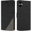 SONWO Cover per Samsung Galaxy A06 5G / 4G, Flip Custodia in PU Pelle, Cover a Libro Portafoglio con Slot per Schede e Supporto Stand per Galaxy A06 5G / 4G, Nero