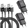 Kayshow 2-Pack Caricabatterie USB con cavo USB C Cavo di Ricarica Per Samsung Galaxy S8, S8 Plus, S9, S10, S21, A13, A20, A23, A30, A40, A50, A70, M30, M40, Sostituzione Caricabatterie Rapido Originale