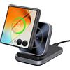 SwanScout Caricatore Wireless per Samsung Galaxy Z Flip 7, Base Ricarica Wireless per Galaxy Z Flip7 FE/7/6/5/4/3, Pieghevole Caricabatterie per Moto Razr 60 Ultra/50/40/+, SwanScout 508F (Nessun adattatore)