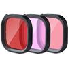 Lupholue 3 in 1 Snorkel Diving Underwater Filtro per lenti rosso/rosa/viola in acqua di mare e acqua dolce per custodia ufficiale impermeabile di Compatible with GoPro Hero 13, 12,11,10, 9, 8 Nero
