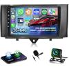 ETLFUCyber Autoradio per Mercedes Benz Smart Fortwo 2011-2015,[2G+64G] Android Autoradio 9 Touch Screen con Carplay e Android Senza Fili/Bluetooth/WiFi/Bluetooth/EQ/FM RDS Radio