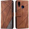 SONWO Cover per Huawei P20 Lite, Flip Caso in PU Pelle Case Cover Portafoglio Custodia per Huawei P20 Lite, [Kickstand] [Slot per Schede], Marrone