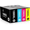 LeciRoba Cartucce d'inchiostro 1500XL compatibili con Canon PGI-1500XL 1500XL da utilizzare con stampanti Canon Maxify MB2000 MB2050 MB2150 MB2155 MB2300 MB2350 MB2750 MB2755 (1 nero, 1 ciano, 1