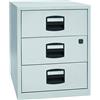 Bisley Home PFA - Mobile a 3 cassetti, in Metallo, 645 Grigio Chiaro, 40 x 41,3 x 52.8 cm