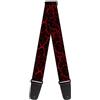buckle-down tracolla per chitarra 34-60 Marble Black/Red