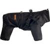 BT Bear Impermeabile con Pettorina per Cani, Giacca Regolabile a 4 Zampe per Cani con Pettorina Tuta Riflettente Impermeabile per Cani di Taglia Media e Grande, Nero 6XL