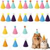 NBEADS 24 pz Cappelli di Feltro per Compleanno di Animali Domestici, Cappellini da Compleanno Colorati A Forma di Cono con Pompon, Mini Cappellini da Festa per Gatti Cani Animali Feste, 29.5x7.5cm