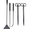 Hexint 5 in 1 Acquario Aquascaping Kit in Acciaio Inox Acquario Acquario Pesci Serbatoio Piante Acquatico Pinzette Forbici Spatola Set Nero