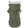 Trudz PET Vestiti per cani Cappotto ispessito Felpe con cappuccio Abbigliamento da lavoro Cane Uniforme militare Maglione dell'esercito Giacca di cotone per cani di piccola taglia Cane medio Gatto (verde,M)