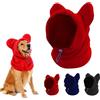TABKSOLA Cuffia in lana per cani e gatti autunno-inverno, copricapo con orecchie dolci, scollatura regolabile, morbida protezione cervicale per animali piccoli e medi
