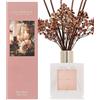COCORRÍNA Diffusore Profumo Ambiente - 200ml Diffusore profumato di Rosa di Raso con Bastoncini Diffusore di Olio Essenziale di fragranza per la casa per la Decorazione della mensola del Bagno