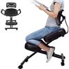 Ejoyous Sedia Ergonomica Inginocchiata, Modern Style, Nero, Acciaio, Design Ergonomico, Ufficio