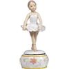 PABEN Carillon con Ballerina in Porcellana Smaltata Dipinta a Mano cm. 20 Bomboniera Regalo Comunione, cresima, Compleanno