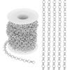 PATIKIL 16,4ft Catena Maglia Circolare, Rotolo Catena 6mm Catena Maglie per Gioielli, Bobina Maglie Metallo, Catene per Collane, Accessori, Collana, Braccialetto, Orecchino, Rame Argento
