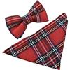 Great British Tie Club Royal Stewart - Set con papillon scozzese e fazzoletto scozzese, Rosso, Adulto