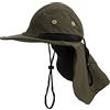 MK MATT KEELY Outdoor Mens Summer Neck Flap Sun Hat Boonie Hat Tesa Larga Protezione Solare Secchiello Cappelli da Pesca da Uomo Cappello da Trekking