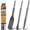 TOOLMAYS SDS-plus Set di scalpelli | 3 pezzi SDS scalpello con scalpello piatto, scalpello per piastrelle e scalpello a punta | 250 mm di lunghezza
