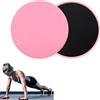 Tokaneit Core Sliders Rosa 2 Pezzi Esercizio Cursori,Dischi di Scorrimento,Dischi Scorrevoli Doppia Faccia,Disco Scorrevole per Fitness e Modellamento,Disco Scorrevole Sportivo,Yoga e Core Training