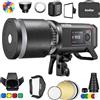 Godox AD600Pro II Kit Flash Speedlight Strobe per esterni con riflettore da 80 cm,Softbox da 80*80cm,Beamer,inserti CF12, BD-04 Barn Door,Cappuccio standard per la fotografia (AD600BM AD600PRO Update)