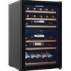 Cavin Cantinette vino a libera installazione nera, Cavin Polar Collection 51, due zone di temperatura, 37 bottiglie, ripiani estraibili, ripiani in legno, L: 54 x A: 84,5 x P: 54,8 cm