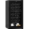 Cavin Cantinette vino a libera installazione nera, Cavin Northern Collection 28, due zone di temperatura, 28 bottiglie, cantinetta silenziosa, ripiani estraibili, L: 43 x A: 84,1 x P: 45cm