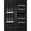 mQuvée Cantinetta vino e frigorifero per birra integrato, pacchetto combinato 60 Anthracite Black, nero, raffreddamento a compressore, altezza porta 700 mm