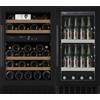 mQuvée Cantinetta vino e frigorifero per birra integrato, pacchetto combinato 90 Anthracite Black, nero, raffreddamento a compressore, altezza porta 700 mm