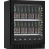 mQuvée Frigorifero per birra da incasso nera, mQuvée BeerServer 60 Antracite Nero, incasso sotto il piano cucina, raffreddamento a compressore