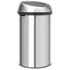 Brabantia Touch Bin Pattumiera Coperchio Anti-Impronte, Matt Steel, 60 L | Capacità XXL, Spazzatura da cucina in acciaio, Coperchio rimovibile, Ampia apertura Soft-Touch, Sacchetti inclusi (Code H)