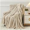 Aganear Coperta in pile, comoda, morbida e leggera, da donna, portatile, per divano, regalo caldo per compleanno, Natale, San Valentino, festa della mamma (127 x 152,4 cm, cachi)