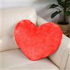 Yuragim Cuscino a forma di cuore, 46 x 36 cm, cuscino a forma di cuore, in peluche, morbido cuscino decorativo, per cameretta dei bambini, divano, rosso