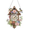 MOMAKA Orologio Diamond Painting Pendente, Fiori Diamant Painting Kit Completo Pendente, Ornamento con Pittura a Diamanti per Parete, Kit Decorazione per Finestra, Muro e Giardino 20x20 cm