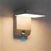 K-Bright LED applique esterno con Sensore di Movimento, Lampada da Parete Esterno 20W 1540lm Bianco caldo 3000K IP65 Grigio scuro(rettangolo)