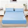 DUJUIKE Coprimaterasso Impermeabile, Lenzuolo Con Angoli Impermeabile, Tasca Profonda, Adatto Per Materassi Da 20-40 Cm, Adatto Per Gatti, Cani, Bambini, Ipoallergenico(Blu Celest,200x200cm)
