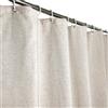 YISURE Tenda da doccia beige 200 x 200 cm in lino, pesante idrorepellente lavabile in lavatrice, larghezza 200 x altezza 200 cm