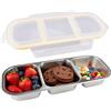 Confezione da 4 scatole Bento riutilizzabili per snack, 4