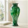 LCCCK Vaso di vetro verde alto 50,8 cm, soffiato a mano, grande vaso di vetro da pavimento, decorazione per la casa, graziosi moderni vasi di fiori verde scuro, Jarrones Grandes para Sala Elegantes, grandi