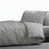 Riad Arredo Set Copripiumino 100% Cotone Morbido Mano Delicata - Parure Sacco Piumino con Federe Made in Italy (Zahra Grigio,Piazza E Mezzo 200x250 cm + 1 Federa 52x82)