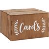 BENECREAT Scatola per Biglietti di Nozze In Legno, Scatola Porta-Carte In Legno Da 26.6x29.2x17.8cm con Fessura, Scatola Regalo Rustica per Ricevimenti di Nozze, Laurea, Feste di Compleanno