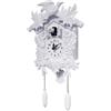 WALPLUS Orologio Da Parete Orologio a cucù Moderno Home Decor Decorazione Della Strofa Classico Cucina Soggiorno Casa Cuculo Vintage Bianco 20.2x37cm