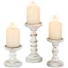 Staymoment Portacandele in legno stile rustico, decorazione: set da 3 candelabri per soggiorno, decorazione vintage, tavolo da pranzo, grande candelabro, decorazione per la casa, davanzale