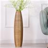 Leewadee Vaso Oro Decorativo Per Fiori O Pampas Da Interno Da Terra, Alto 65 cm, Resina