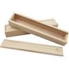 Anktily 2 scatole portaoggetti in legno grezzo con coperchio scorrevole, vuote, in legno naturale, per gioielli, artigianato, hobby (23 x 5 x 3 cm)