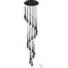 ZenithBeam 138''/350cm alto nero 20 luci scala a chiocciola lampadario a sospensione lampara de soggiorno lampadari di cristallo soffitto foyer ingresso lampadario di pioggia bolla led 2700-6000k dimmerabile
