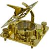 Meridiana a bussola quadrata in ottone stile vintage marittimo antico articol...