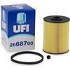 UFI Filters, Filtro Gasolio 26.687.00, Filtro Carburante per Ricambio, Adatto ad Auto, Applicabile su Diversi Modelli Citroen, Nissan, Opel, Peugeot, Renault, Suzuki e Volvo