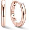 U7 SILVERCUTE Orecchini a Cerchio Argento 925 Oro Rosa Orecchino Cerchietto Piccolo da 10 mm Orecchini Donna Cerchio Argento 925 Colore Placcato Oro Rosa Regalo per Donna Ragazza Compleanno Natale