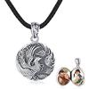 REDSUN Fenice collana medaglione amuleto con foto in argento Sterling 925 gioielli per uomo, donna e regali