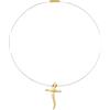 Breil, Collezione Reloaded, Collana Donna Steel Moon in Acciaio Lucido, con Pendente a Forma di Croce, Design Semirigido, Circonferenza 42,5 cm, Idea Regalo Donna